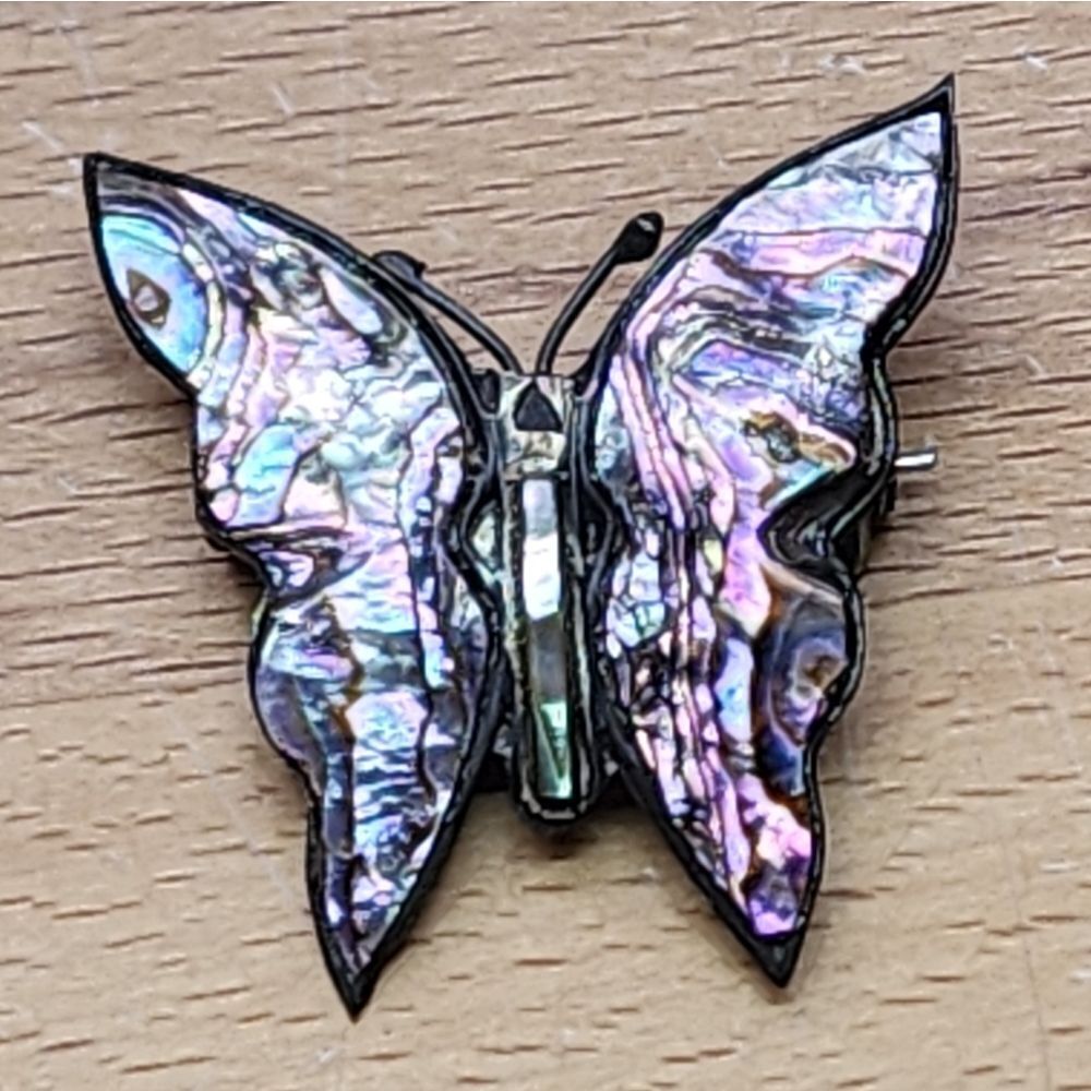 Vintage 925 Silver Butterfly Brooch Made In Mexico
